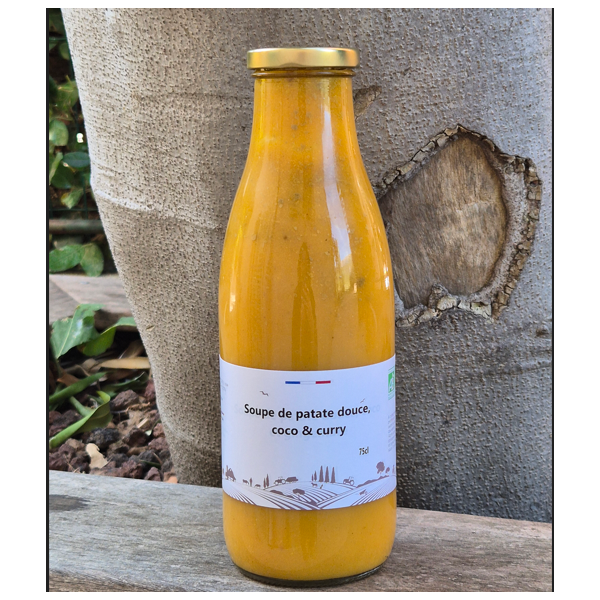 Soupe de patate douce, coco & curry - 75 cl