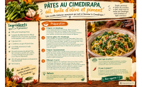 PÂTES AU CIMEDIRAPA ail, huile d'olive et piment