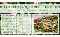 MUFFINS ÉPINARDS, CHÈVRE ET NOISETTES